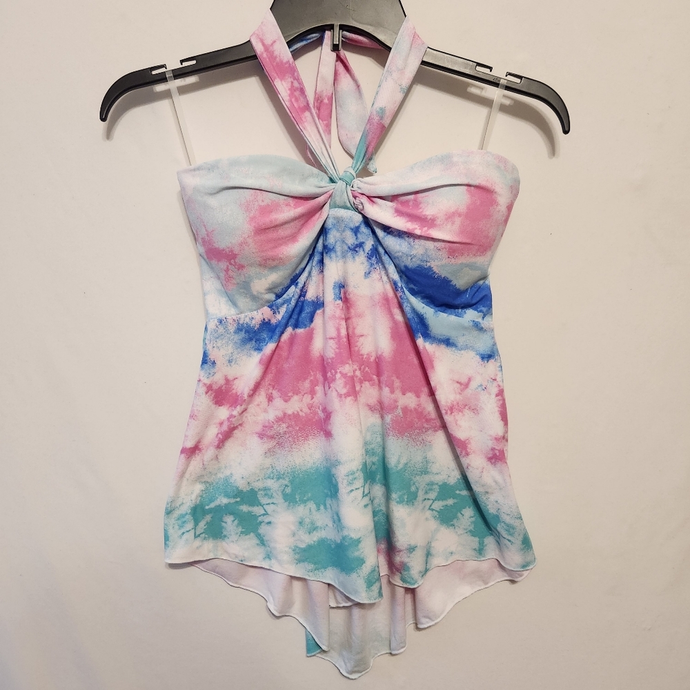 Halter Strapless Convertible Watercolor Tie Dye Top